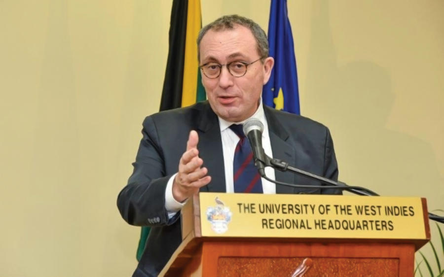Mr. Stefano Manservisi, Director-General of Directorate General, International Cooperation and Development (DEVCO), European Union delivers a Distinguished Open Lecture on The EU and the Caribbean: A Proposal for a Modern Partnership Beyond 2020 at The UWI Regional Headquarters.