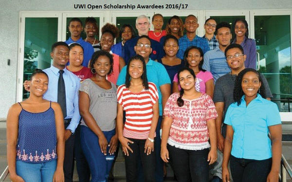 The UWI Open Scholarship Awardees 2016/2017.