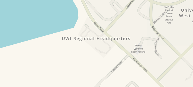 Map of UWI Regional Headquarters