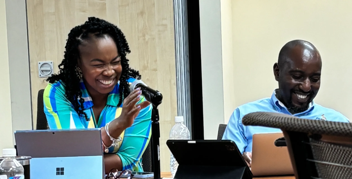 Karen Smith and Dr Ilenius Ildephonce