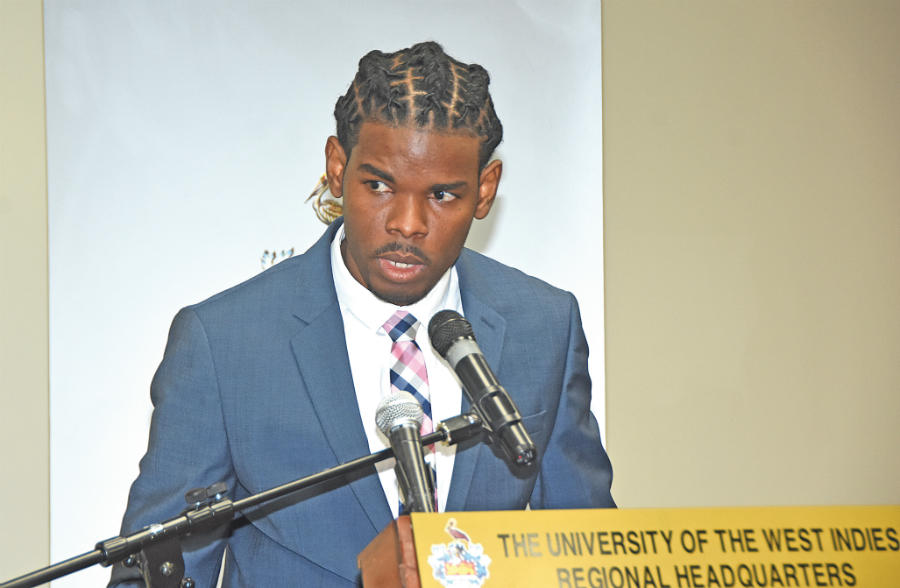 Mr. Kevin Hope, Economist at the Caribbean Development Bank (CDB), speaking at the launch of the specialised online course. This unique course offering was developed in partnership with the CDB, the UNDP and PEMANDU Associates of Malaysia.