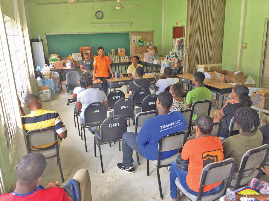 Pro Vice- Chancellor and Principal of The UWI Open Campus,
Dr. Luz Longsworth, travelled to Dominica to support staff and students after hurricanes Irma and Maria.